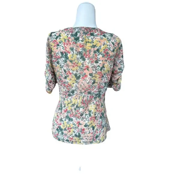 COMPTOIR DES COTONNIERS Silk Floral Blouse in Size 38 (8) - Picture 4 of 9